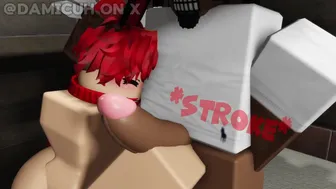 roblox femboy with fat ass grinds on black cock