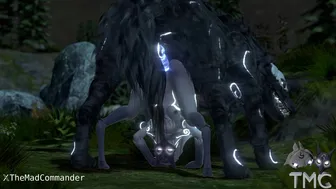 Lamb and Wolf having some fun exercising between the hunts