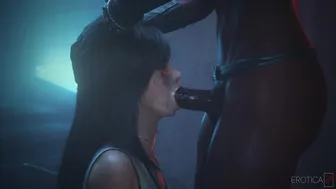 Tifa’s “secret meeting” in the Midgar Sewers (black, closeup) [VGErotica]