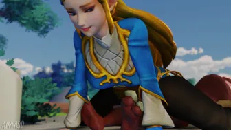 Zelda Reverse cowgirl fucks Bokoblin