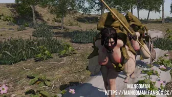 Goblins riding ponygirls