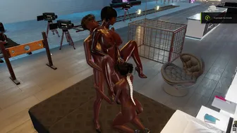 threesome black futanari