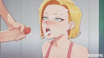 Android 18 cumshot