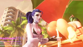 Widow & Kiriko beach fun