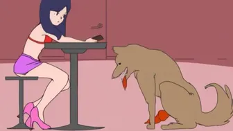 frolicking with a dog