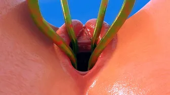 Ahri spread open by tentacles