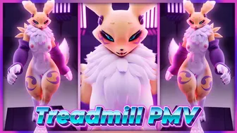 Renamon on Treadmill | Furry PMV