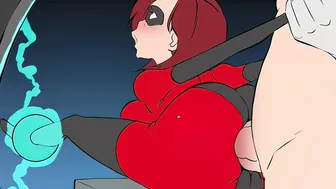Helen Parr gets anal fucked through her outfit [Butcha-u/Eroquis]