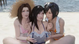 Aerith Tifa Yuffie Foursome Titjob 1 (sound)
