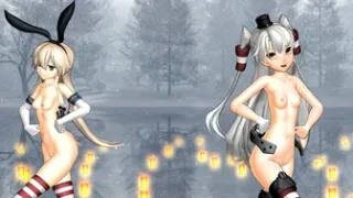 Shimakaze & Amatsukaze – Suki! Yuki! Maji Magic! [MMD R18] rashin30