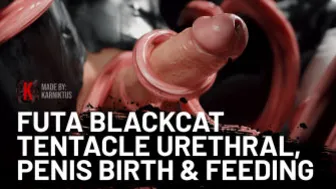 [COMMISSION] Futa Blackcat Tentacle urethral / Penis birth / Feeding