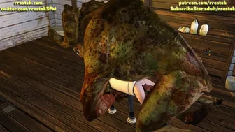 Scarlet got stuck in the breeding mount