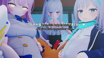 Shiroko Miyako Mika forced child-making Clothed (Eng Subs) – Poko