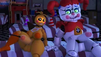 toy chica and circus baby get milked