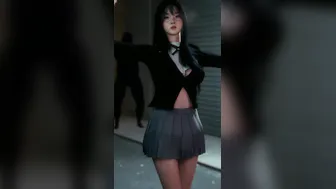 3D Asian stripper show her perfect body in public