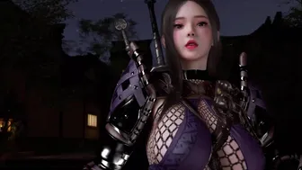 3D cosplay Asian slut whore her hot body