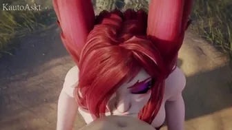 Xayah Blowjob~! [KautoAskt]