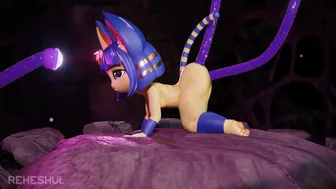 Ankha caught by hypno tentacles
