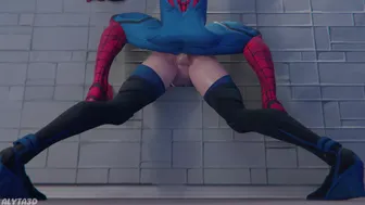 Luna Snow caught off Guard By Spider man [Alyta3D]