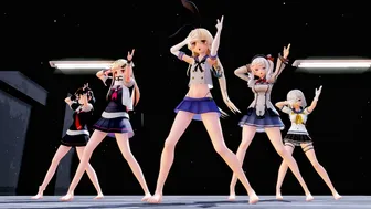 Shimakaze & Fleet Girls – Ikkitousen [MMD R15] Panman