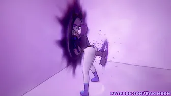 Raven has fun with dark magic.