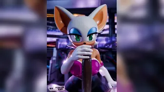 Rouge gives an enticing handjob