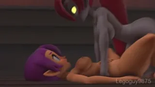 Relaxing time with Shantae and Nega Shantae