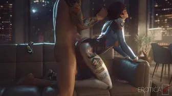 Overwatch 3D D.va SFM Tay Black Cat Compilation