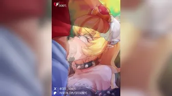 Bowsette Blowjob and doggy style hentai 2D