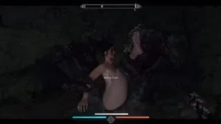 Serana with trolls