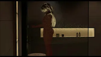 (Sound Fix) Deepthroating a dildo in the shower, then having fun on the couch