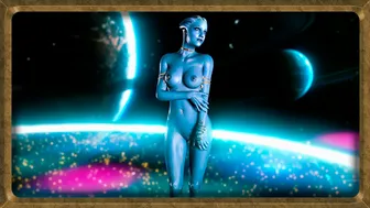 Shapely cutie Liara T’Soni records a nude dance video to please Shepard