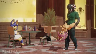 Cat twins at the cafe