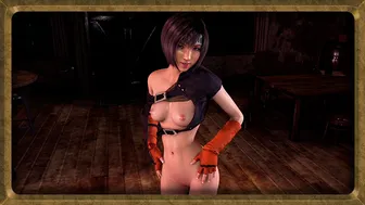 Athletic cutie Yuffie Kisaragi got drunk and poses half naked at midnight