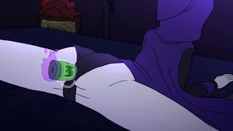 Raven playing around at night!