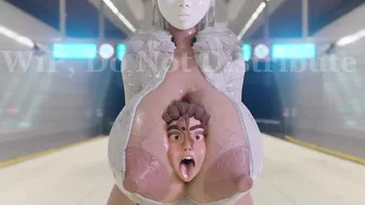 Cleavage vore horror