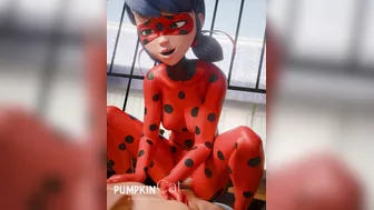 Ladybug meets a fan