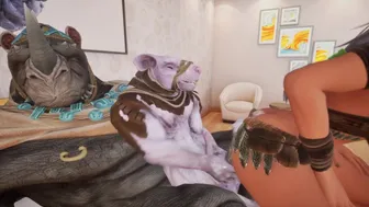 (Gay/Bisexuali/Threesome) Rhino fucks rat and pet human_(Female)
