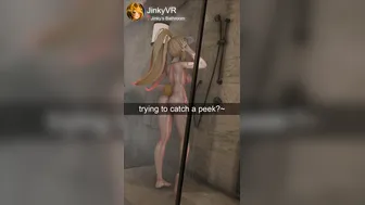 [JinkyVR] Cleaning out all the cum out of my hair