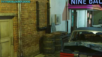 Valentine trapped in a small space by the Palehead monster