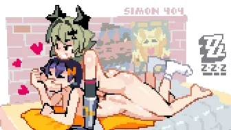 Belle and Caesar are having fun