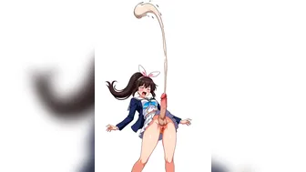 Ari-san struggling to have a heavy load ! Futanari!