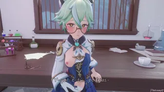 (Pink-Sama)-[sub español] Una noche en mondstad parte 2