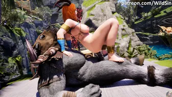 Minotaur fuck anal Succubus Queen