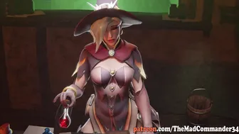 Mercy Collecting Werewolf Cum (part 1)