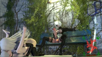 A2 and 2B spending time with 9S [SFM-Slayer]