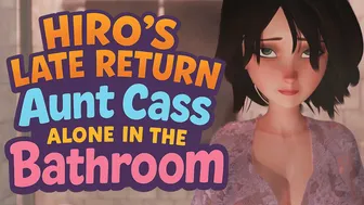 Bathroom Rendezvous: Hiro Finds Aunt Cass Alone and Needy