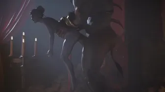 Minthara with the Minotaur by candlelight