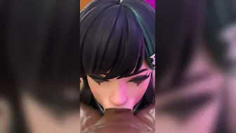 Rain Show Off her Deepthroating Skill