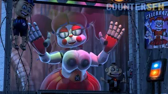 Circus Baby is in the window
